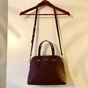 Kate Spade Bag. Plum colour and gold hardware